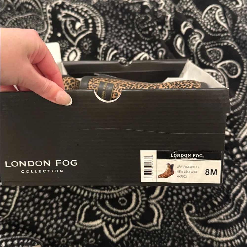 London Fog Leopard Print Winter Boots - Picture 2 of 7